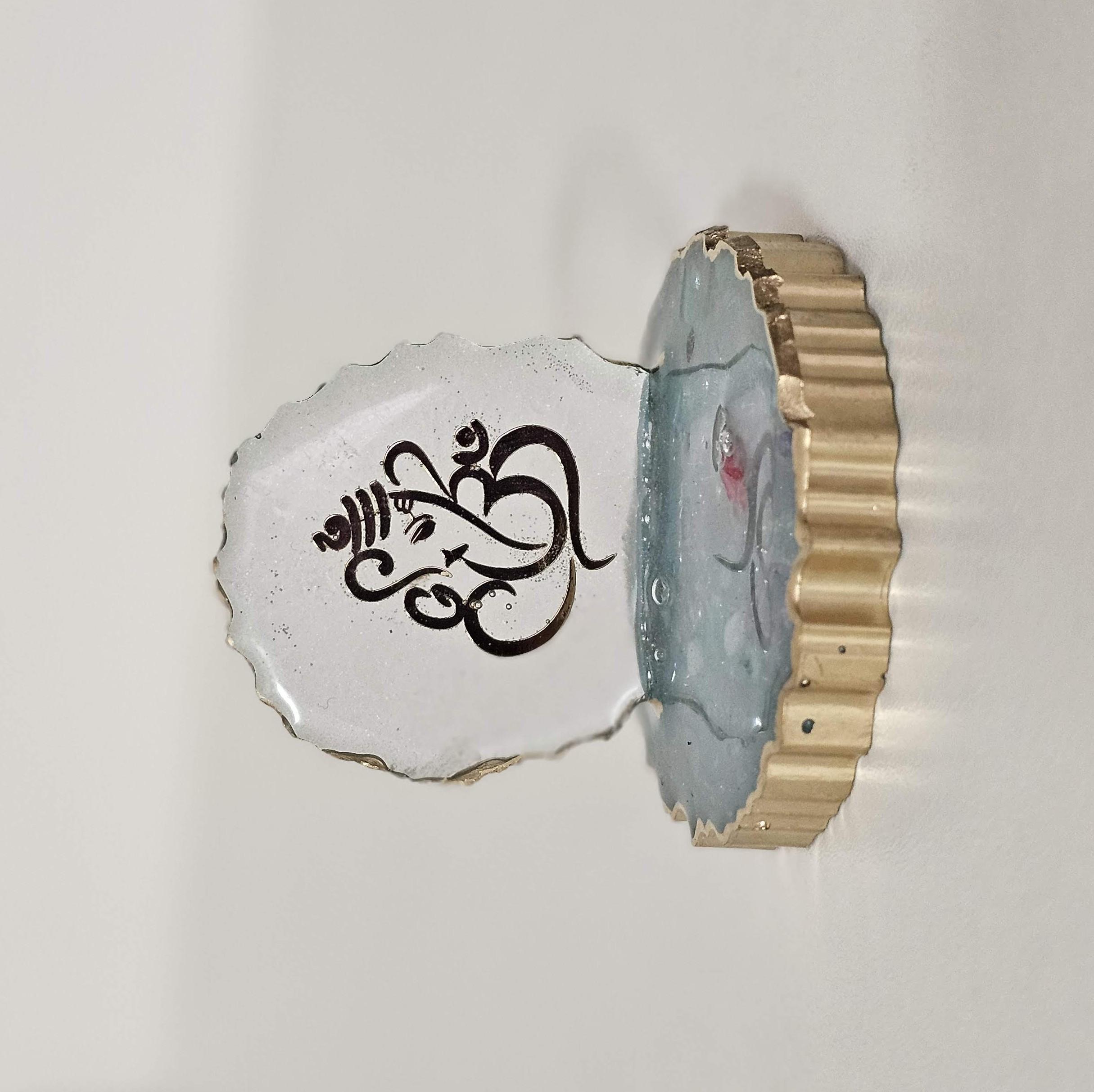 Crystal Blue Resin Ganeshji Idol