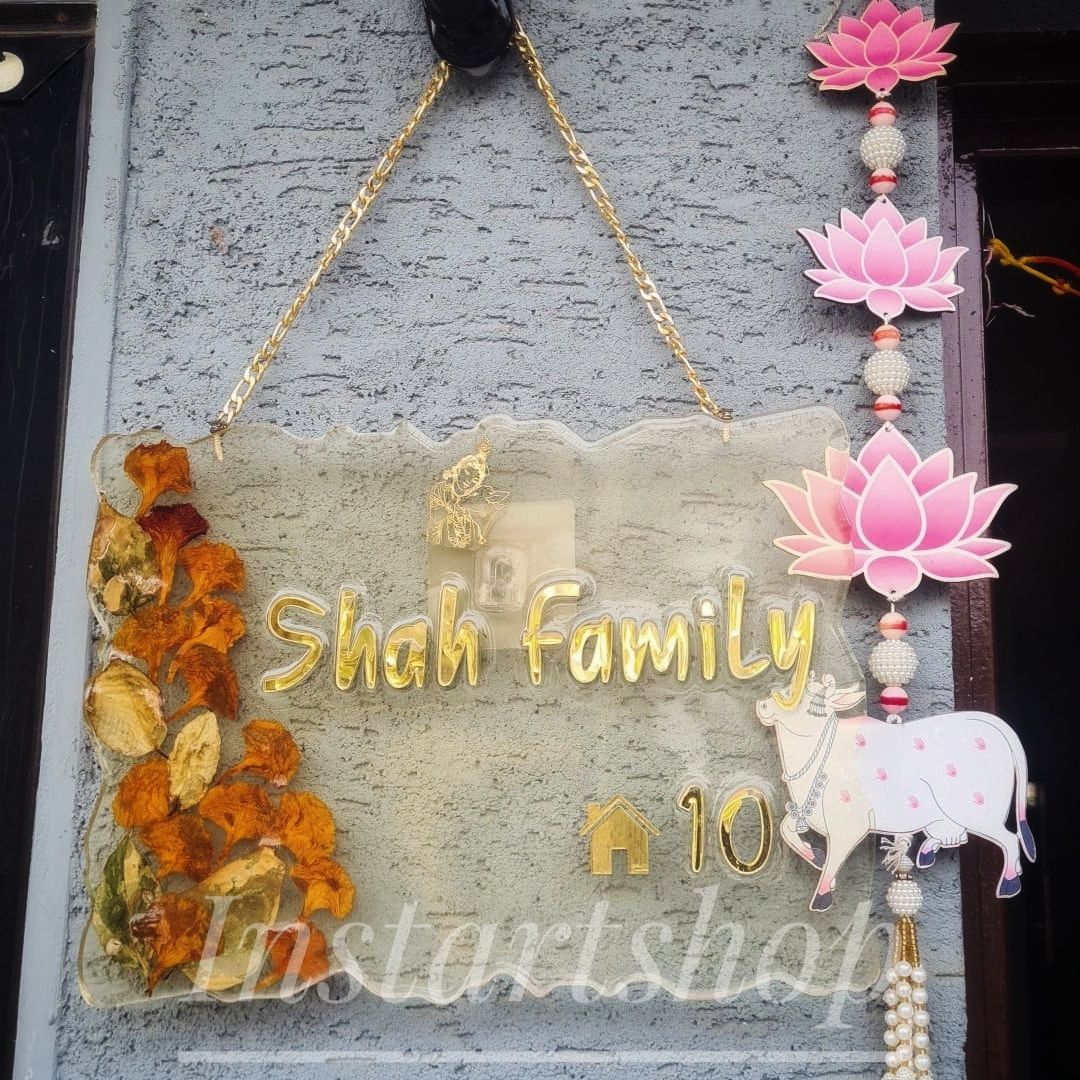 Transparent Pearl Resin Nameplate