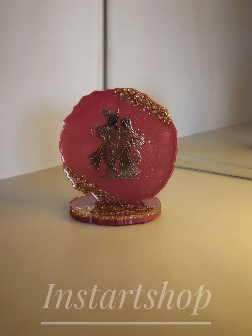 Radha Krishna Resin Car Dashboard Idol